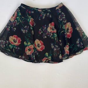 Polo Ralph Lauren Black Floral Skirt Girls Medium (8-10)